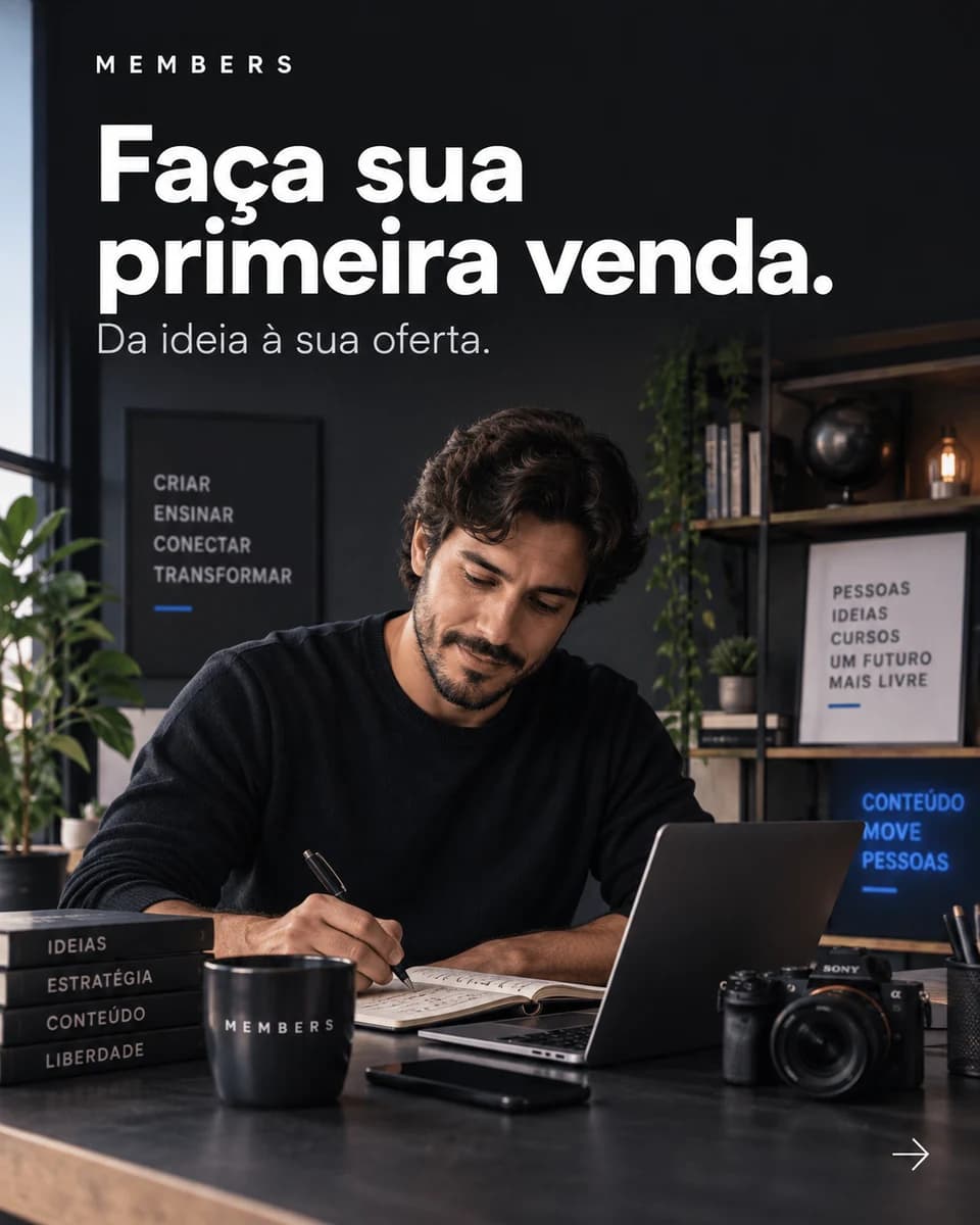 Faça sua primeira venda. Da ideia à sua oferta.